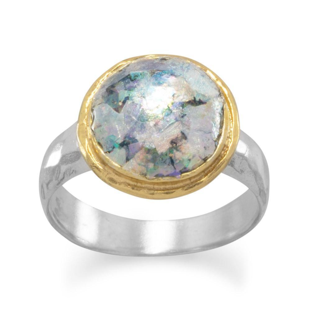 Two Tone Ancient Roman Glass Ring - YuppyCollections