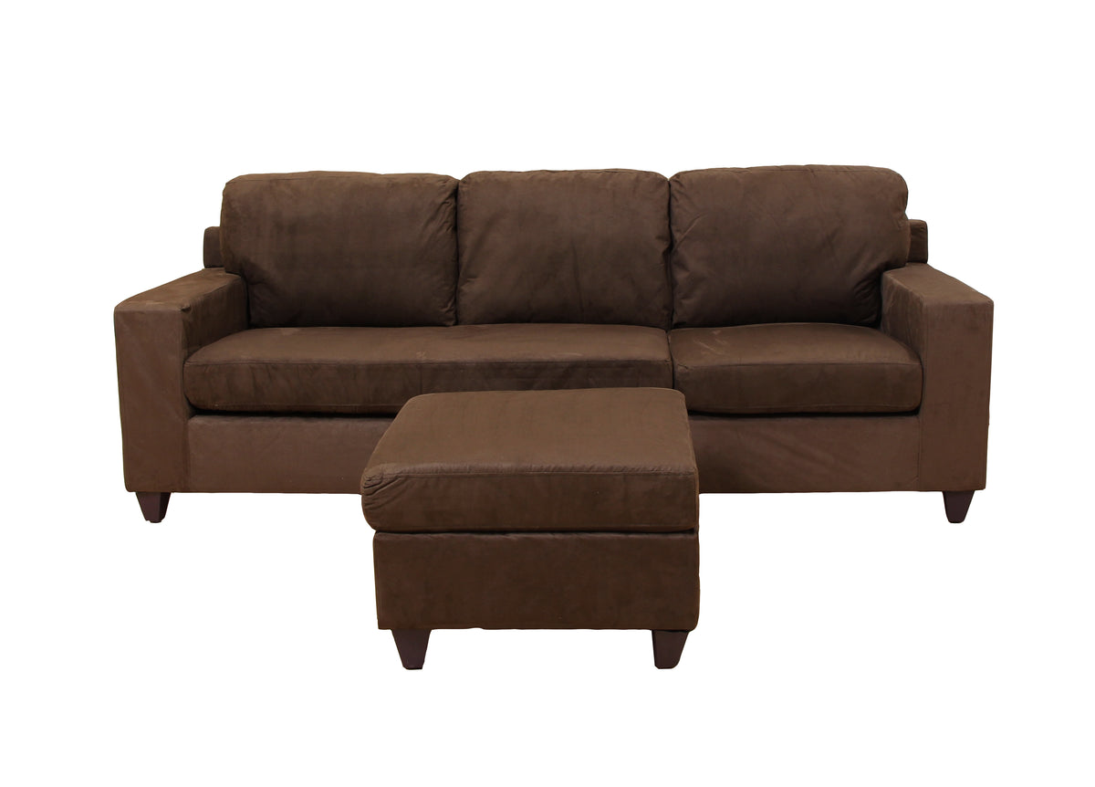 ACME Vogue Sectional Sofa, Chocolate MicrofiberACME Vogue Sectional Sofa, Chocolate Microfiber - YuppyCollections