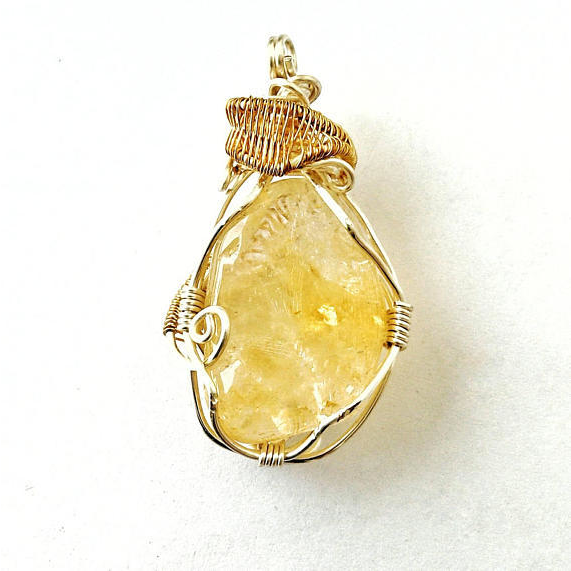 Citrine Necklace - Silver & Gold - YuppyCollections