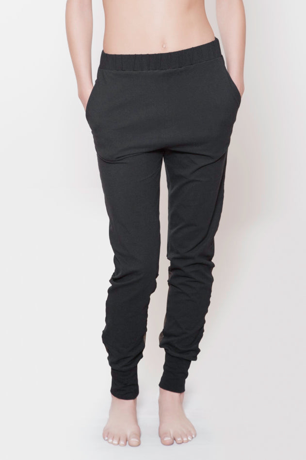 MESH PANEL TRACK PANTS - YuppyCollections