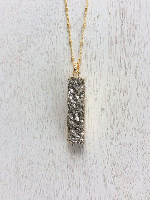 Abby Druzy Bar Pendant - YuppyCollections