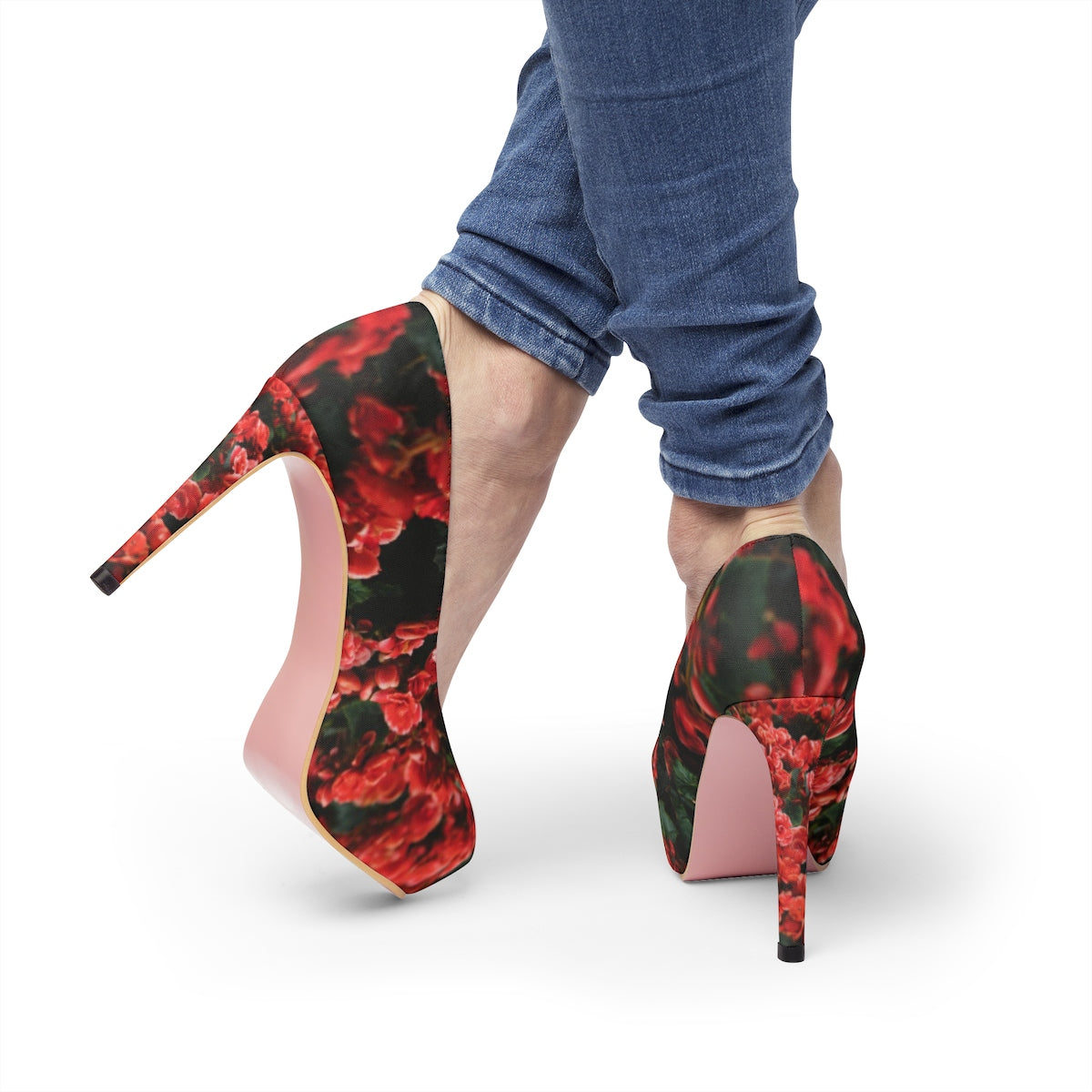 YE Floral Women's Platform Heels - YuppyCollections