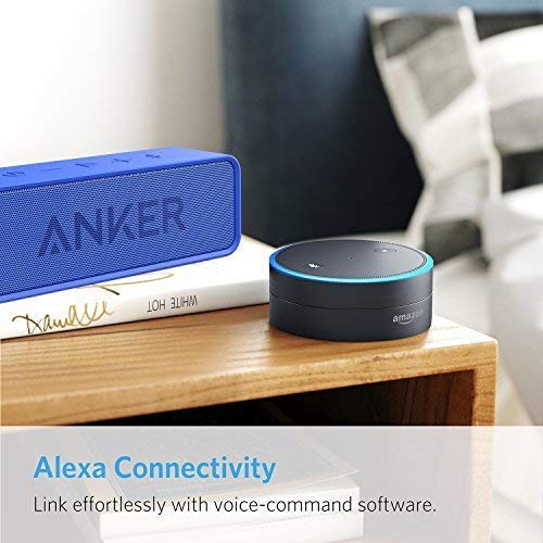 Anker SoundCore Bluetooth Speaker with 24-Hour Playtime, 66-Feet Bluetooth Range & Built-in Mic, Dual-Driver Portable Wireless Speaker with Low Harmonic Distortion and Superior Sound - Blue -