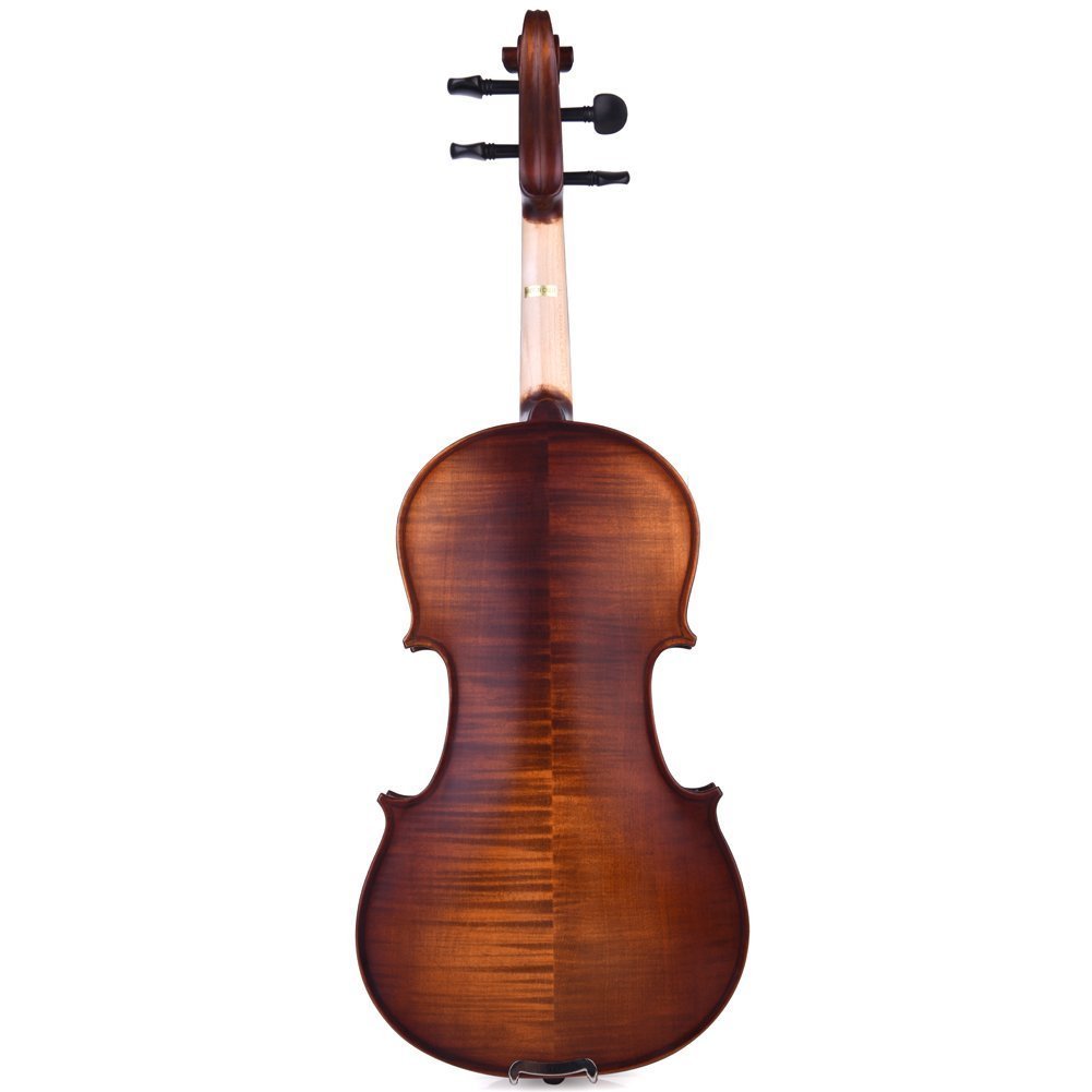 ADM 1/2 Half Size Intermediate Solid Wood Acoustic Violin Outfit, Beginner Kit with Violin Hard Case, Professional Violin for Advanced Student, Brown - YuppyCollections