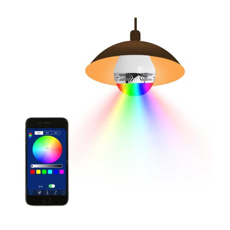 REIKO UNIVERSAL LIGHT BULB BLUETOOTH SPECTRUM LED LIGHT SPEAKER IN WHITE - YuppyCollections