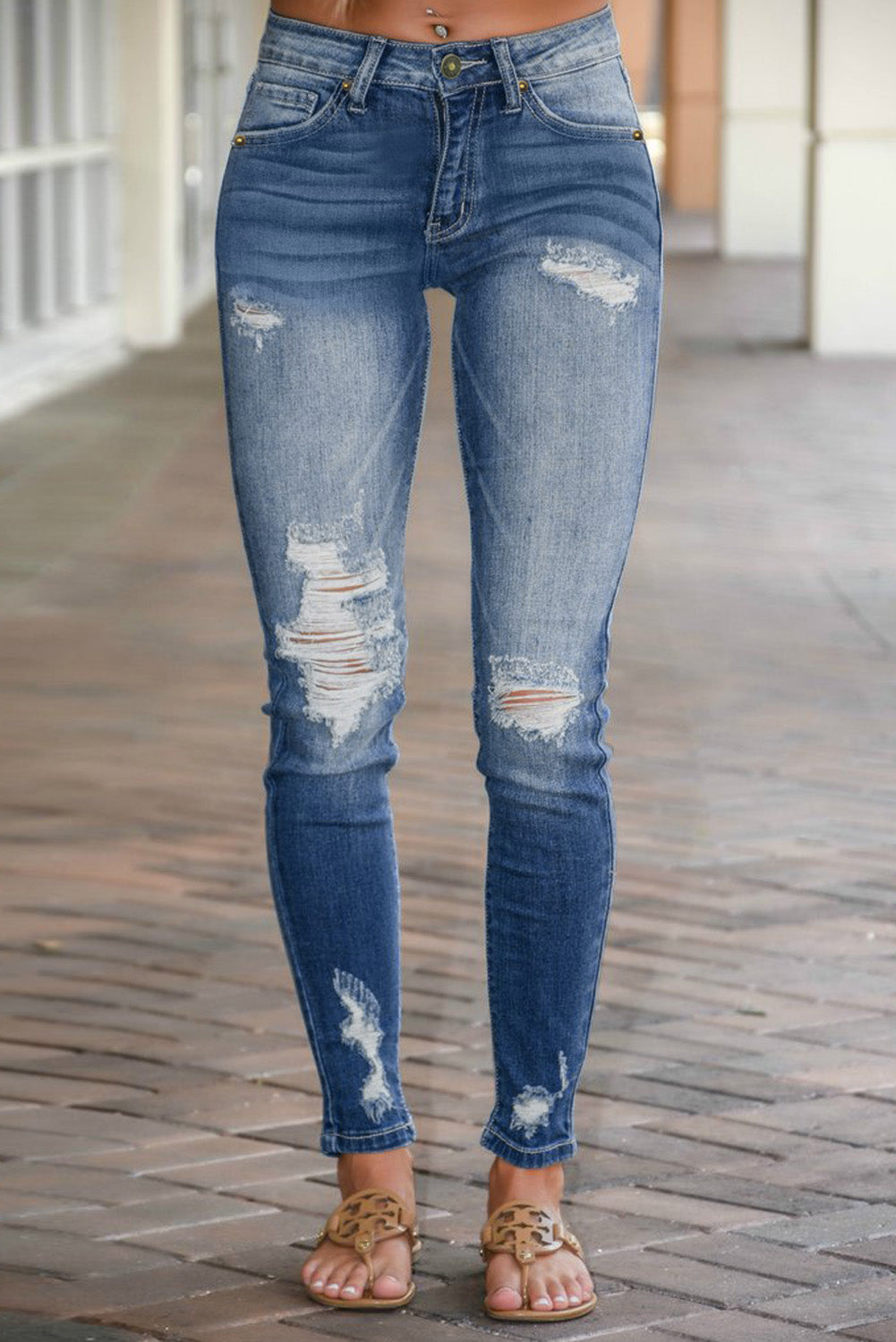 Destroyed Skinny Jeans - YuppyCollections