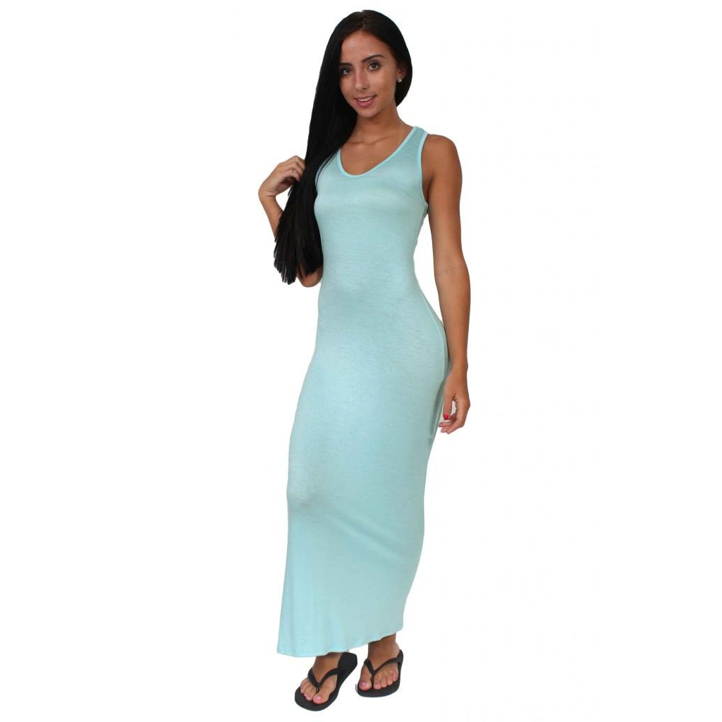 Women's Maxi Dress Tie Dye Long Sleeveless Tank - YuppyCollections