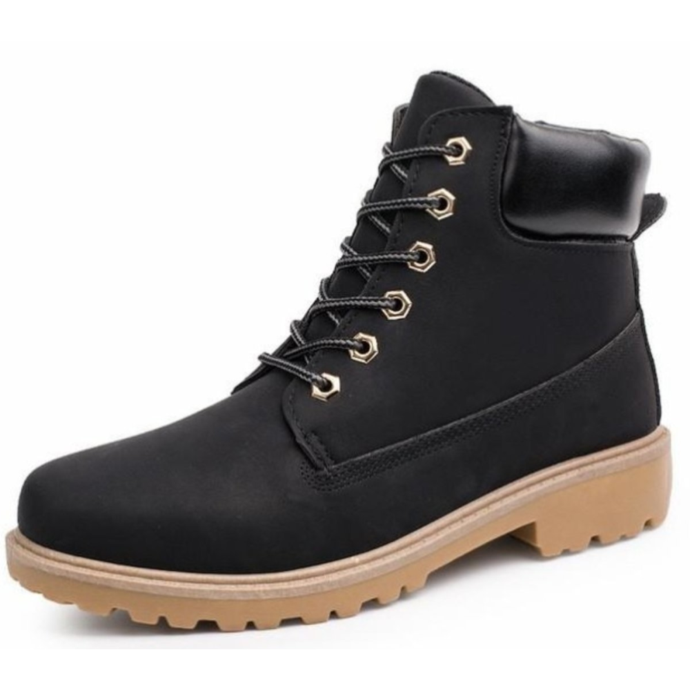 Mens Outdoor Waterproof Army Style Boots in Black - YuppyCollections