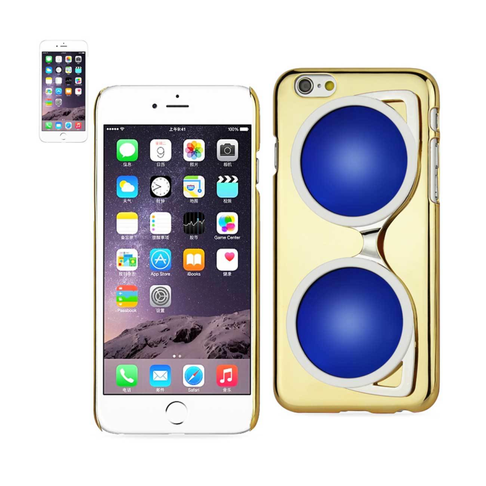 JEWELRY PLATED 3D SUNGLASSES IPHONE 6 CASE IN GOLD WHITE - YuppyCollections