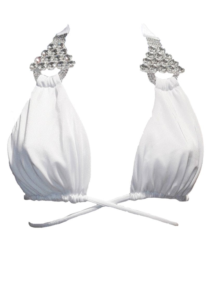 Nicole Halter Top - White - YuppyCollections