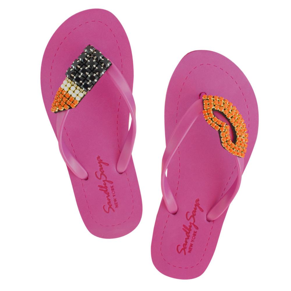 Lipstick - Women's Flat Sandal - YuppyCollections