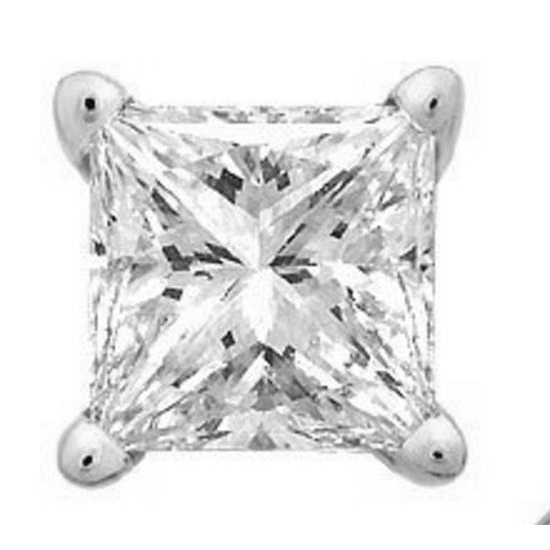 18K White Gold 1 CTTW Diamond Stud Earrings (G-H, SI1-SI2) - YuppyCollections