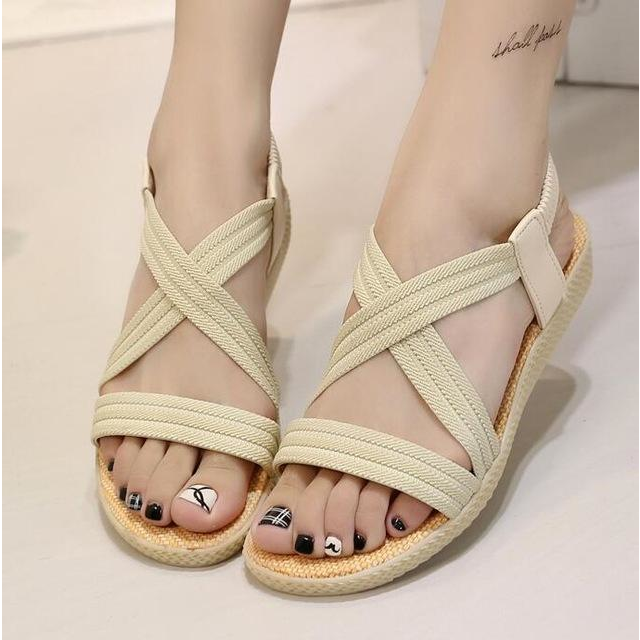 Summer Casual Beach Style  Sandals in Brown - YuppyCollections