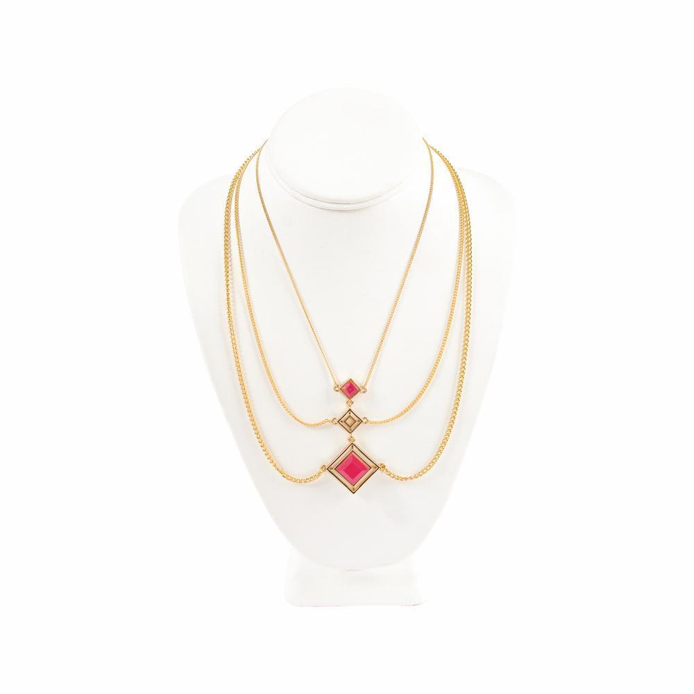 Red Ruby Statement Necklace - YuppyCollections