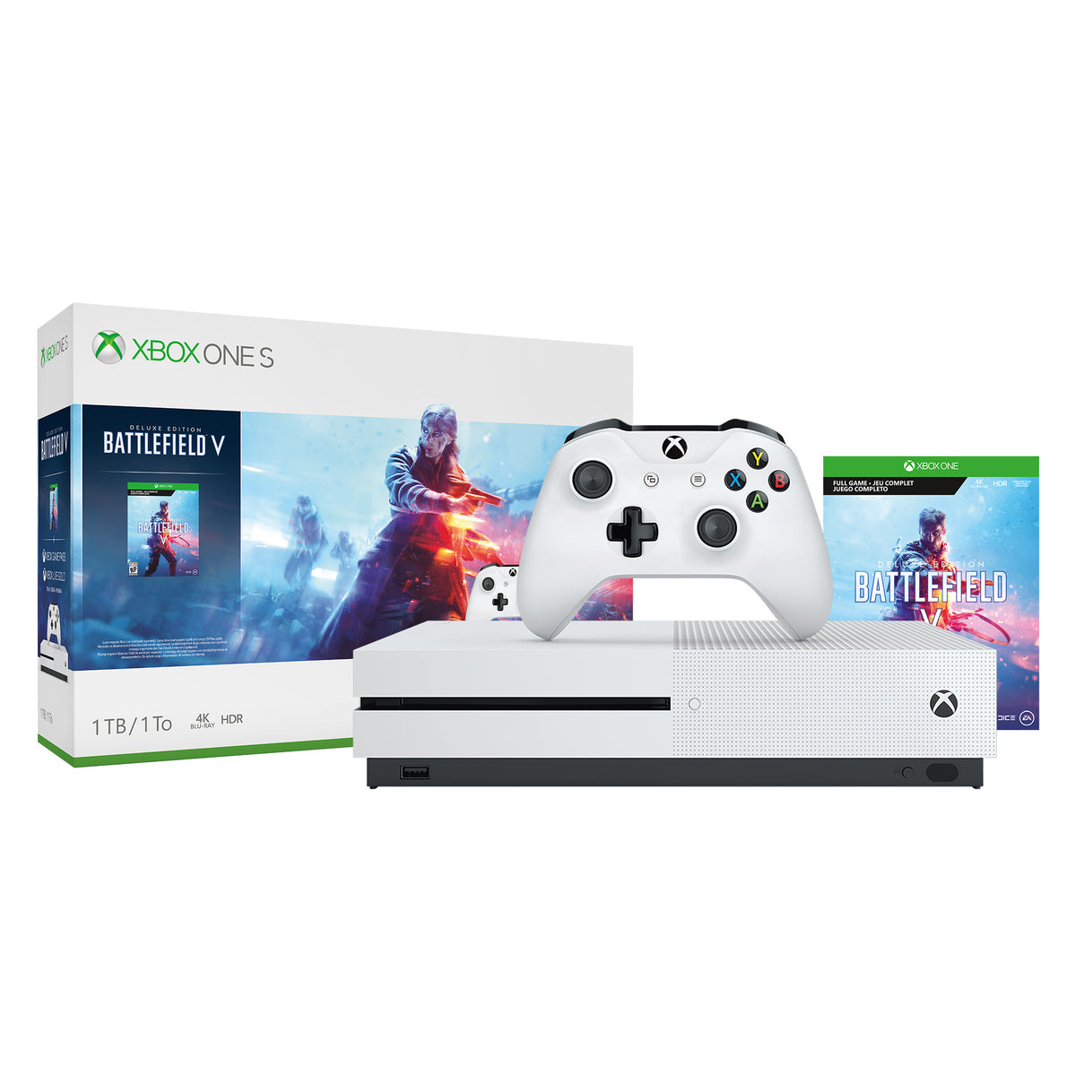 Microsoft Xbox One S 1TB Battlefield V Bundle, White, 234-00679Microsoft Xbox One S 1TB Battlefield V Bundle, White, 234-00679 - YuppyCollections