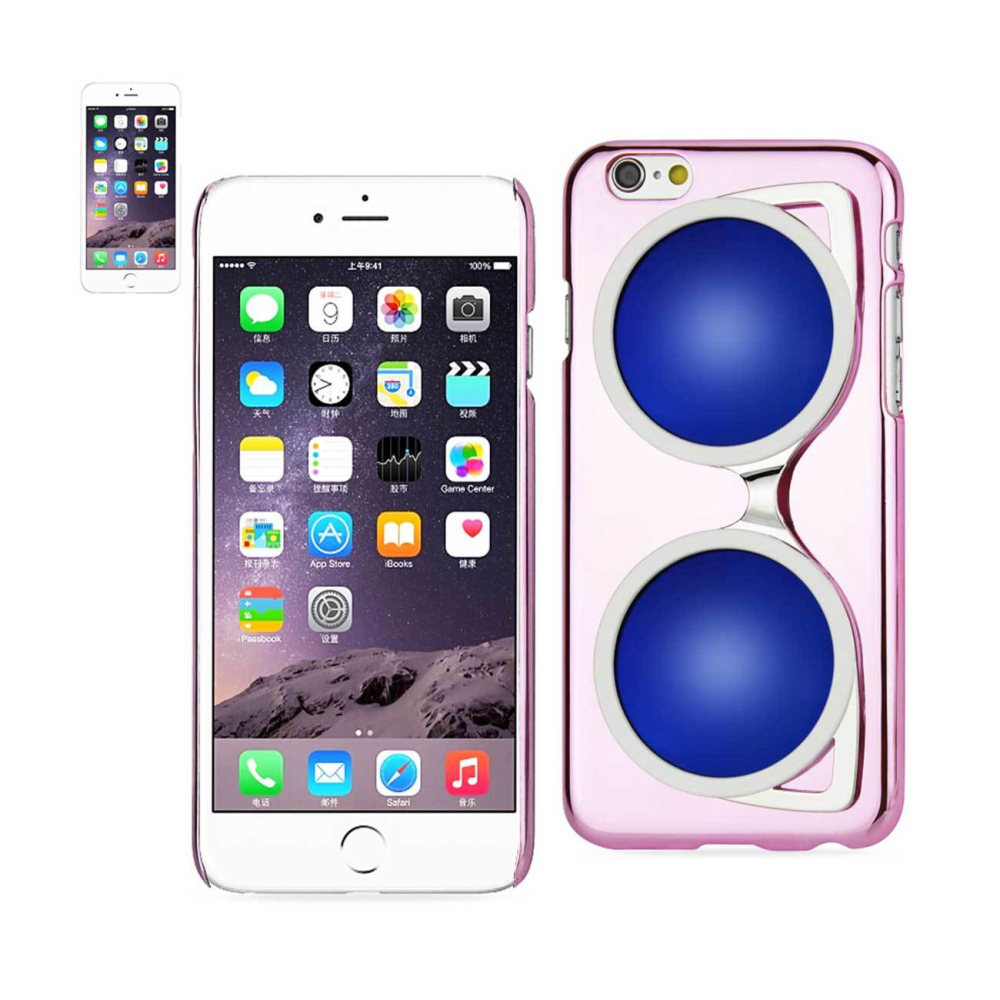 JEWELRY PLATED 3D SUNGLASSES IPHONE 6 CASE IN PINK WHITE - YuppyCollections