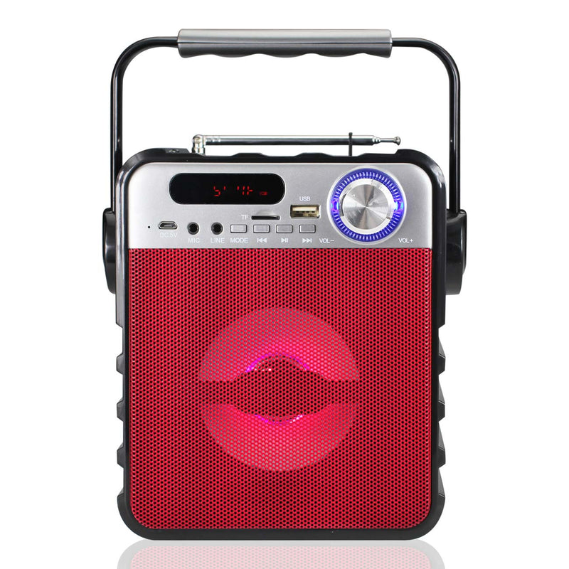 Universal Portable Boombox Bluetooth Multi-Color Speaker In Red - YuppyCollections