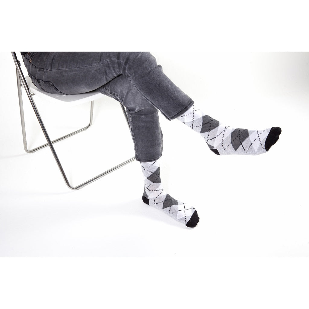 Men's 5-Pair Funky Argyle Socks-3005 - YuppyCollections