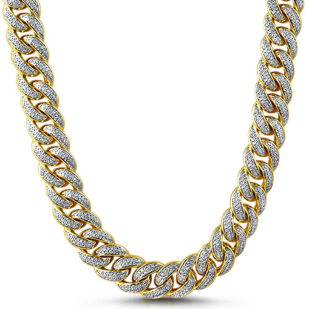 15MM Miami Cuban Gold CZ Chain - YuppyCollections