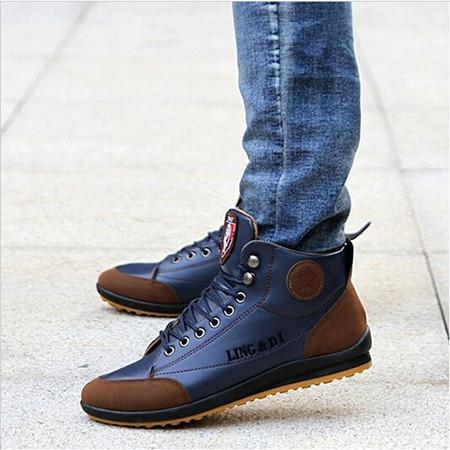 Mens Leisure Lace Up Sneaker Boots - YuppyCollections