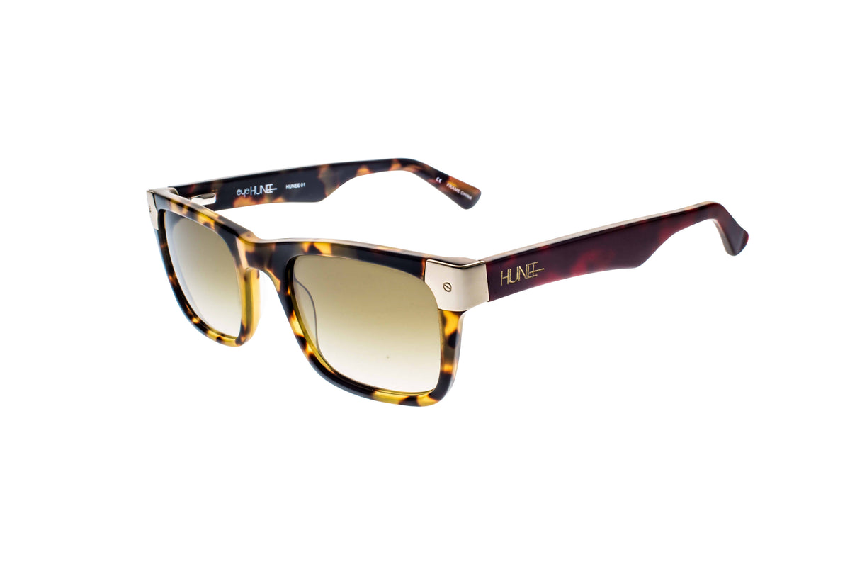 Shiny Tokyo Tortoise with Gold Tone Metal Wayfarers - YuppyCollections