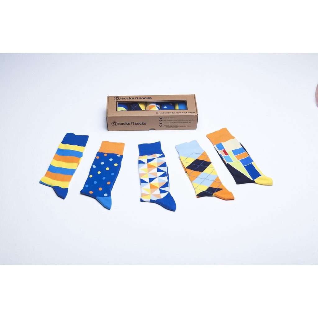 Men's 5-Pair Funky Mix Socks-3031 - YuppyCollections