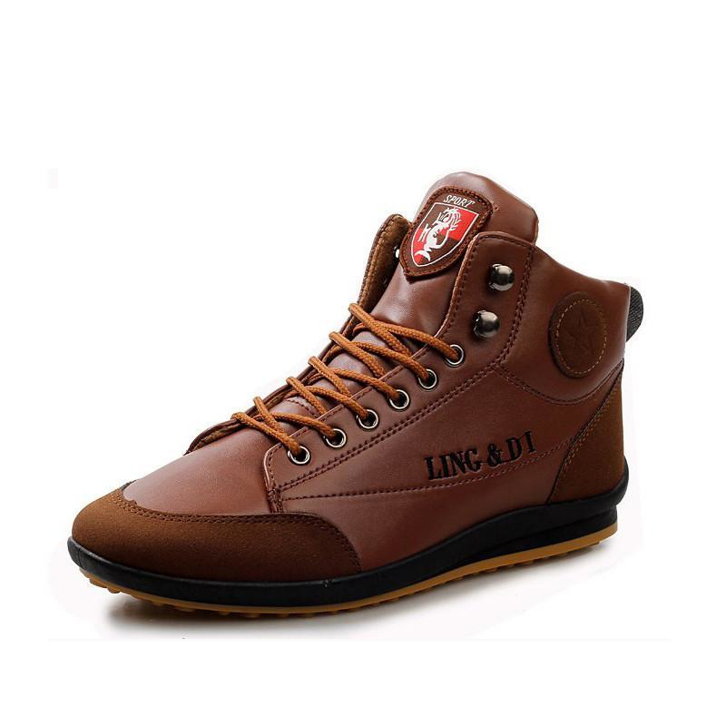 Mens Leisure Lace Up Sneaker Boots - YuppyCollections