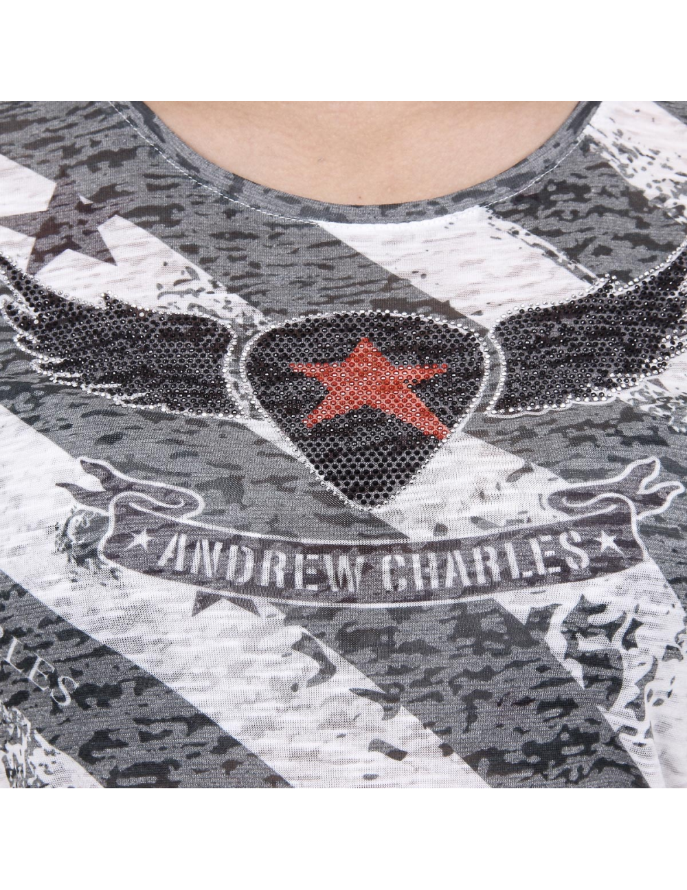 Andrew Charles Womens T-shirt Short Sleeves Round Neck Dark Green CAROLINE - YuppyCollections
