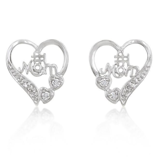 #1 Mom Heart Earrings - YuppyCollections