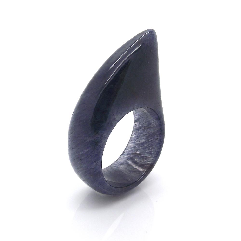 Shark Ring - Blue Aventurine stone - YuppyCollections