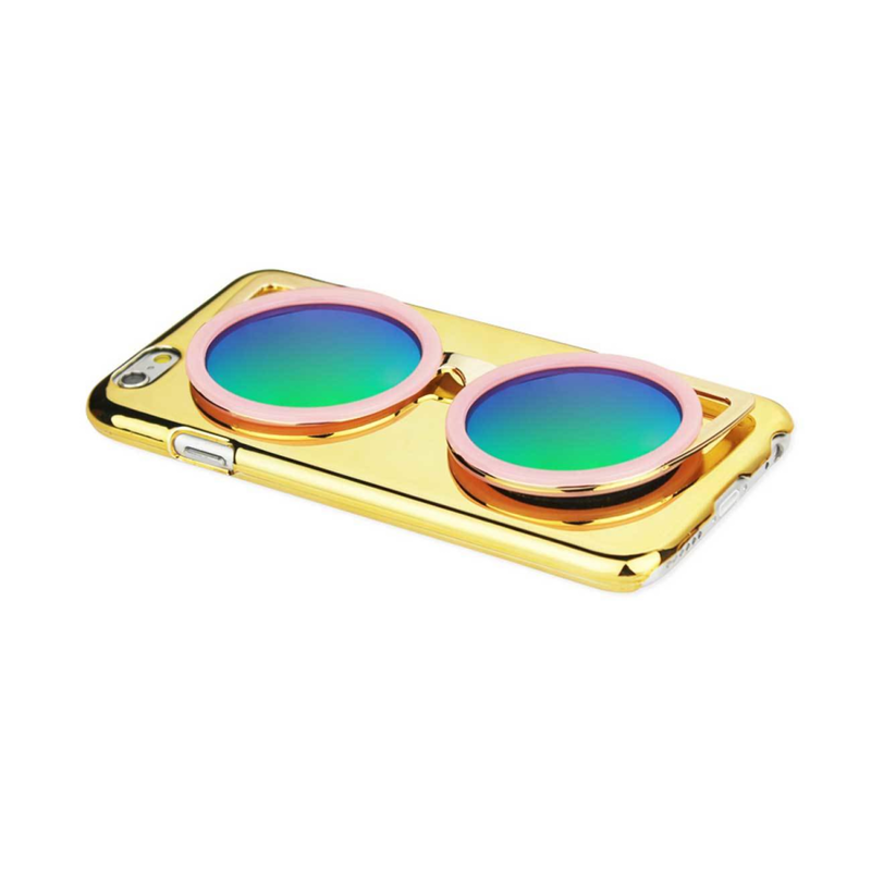 JEWELRY PLATED 3D SUNGLASSES IPHONE 6 CASE IN GOLD PINK - YuppyCollections