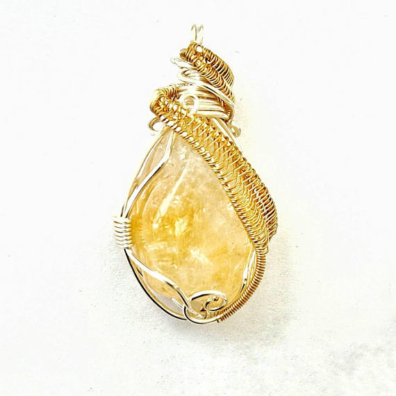 Citrine Necklace - Silver & Gold - YuppyCollections