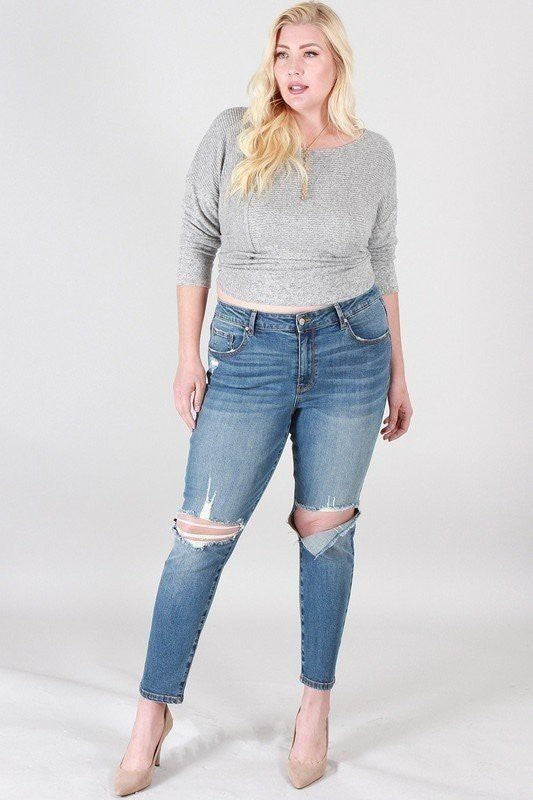 High Rise Destroyed Skinny Jeans - YuppyCollections