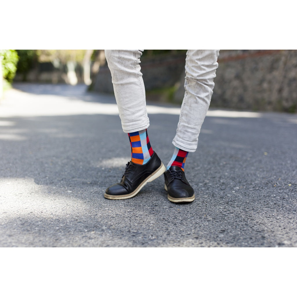 Men's 5-Pair Colorful Patterned Socks-3055 - YuppyCollections