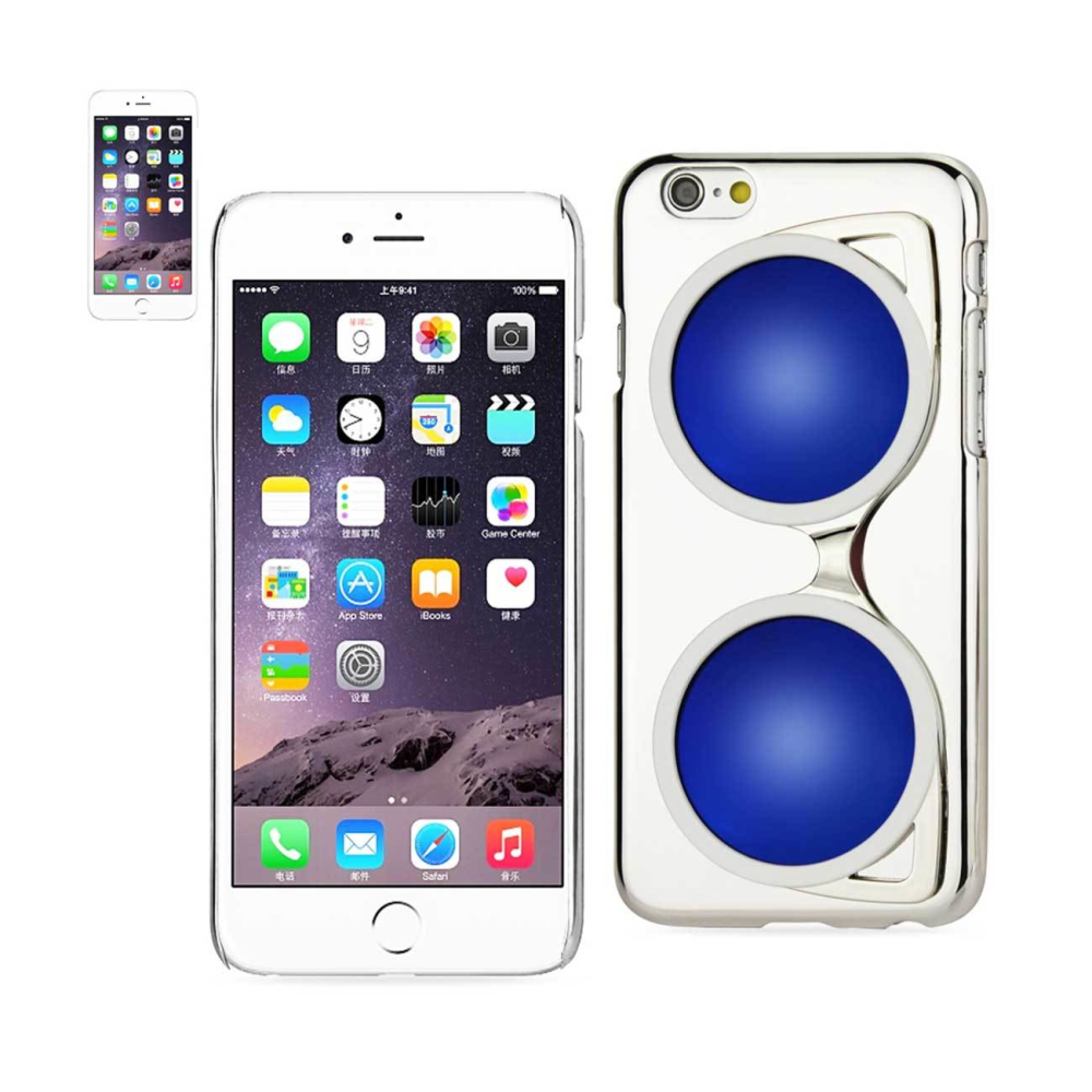 JEWELRY PLATED 3D SUNGLASSES IPHONE 6 CASE IN SILVER WHITE - YuppyCollections