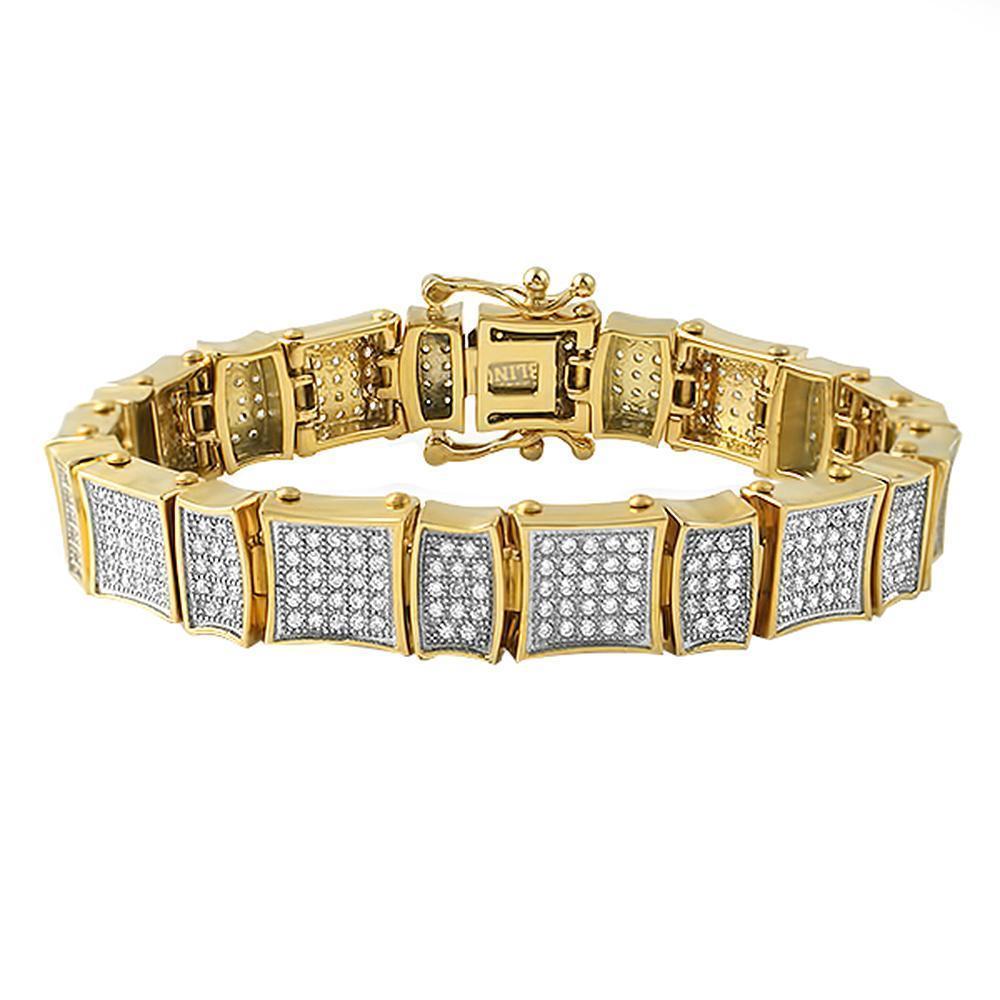 Kite Gold Stainless Steel CZ Bracelet - YuppyCollections