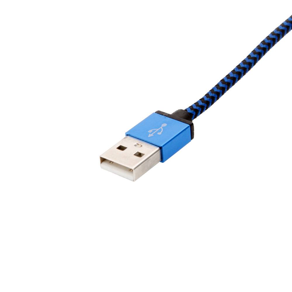 3FT Braided Aluminum USB Android Data Cable Blue - YuppyCollections