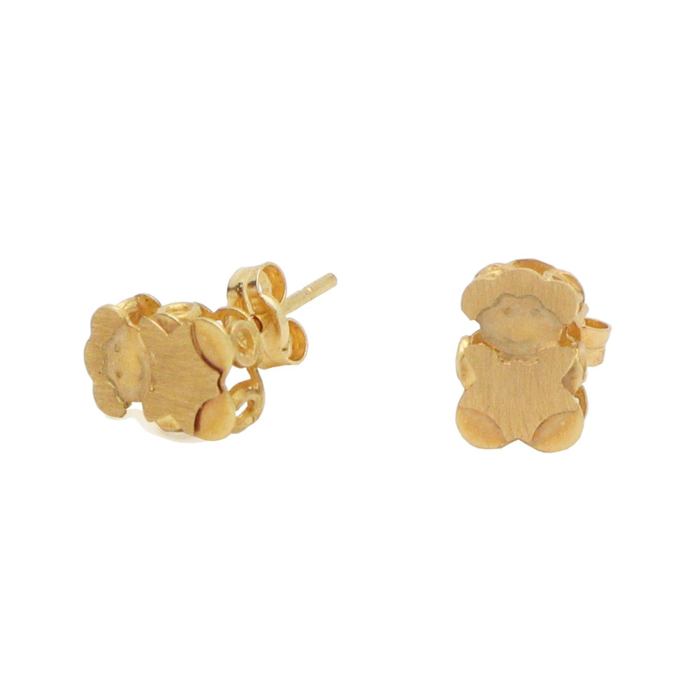 18k Yellow Gold Doll Stud Earrings - YuppyCollections