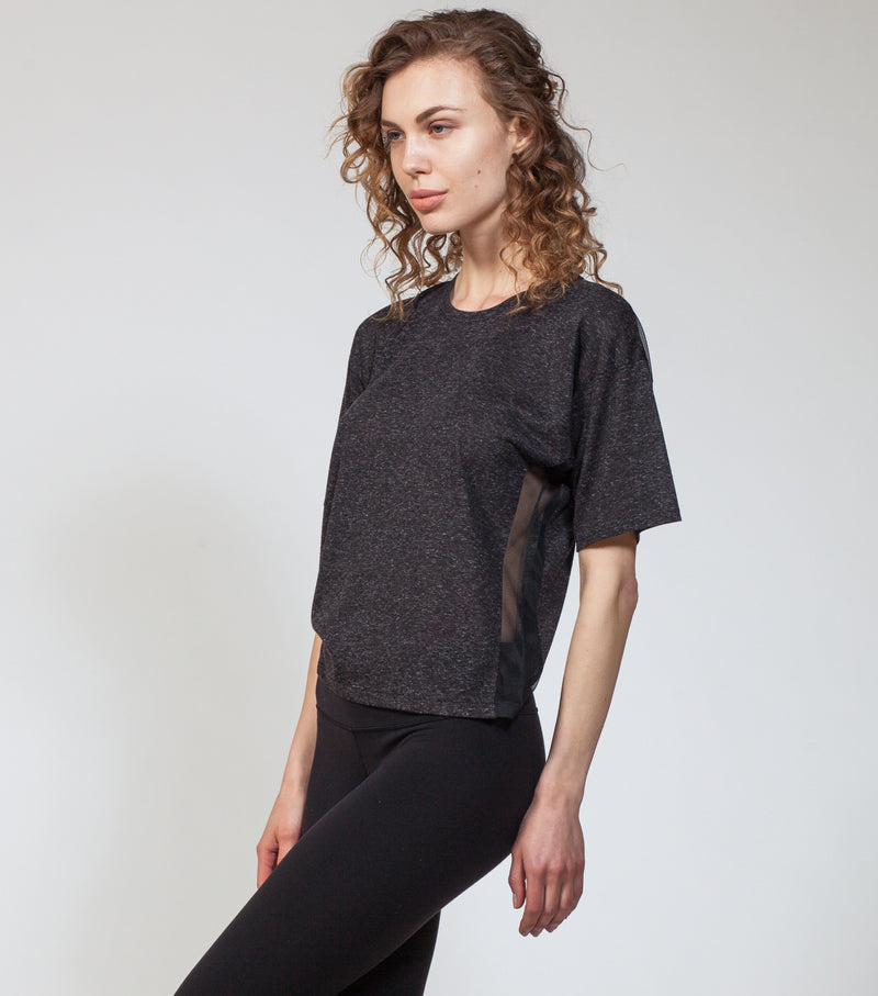 Back Mesh Yoke T-Shirt - YuppyCollections