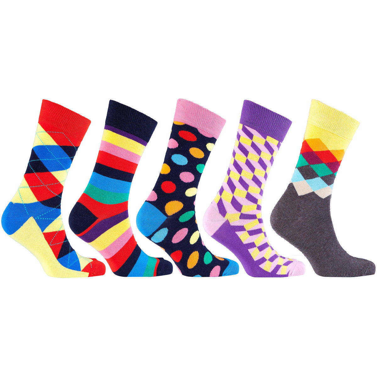 Men's 5-Pair Cool Mix Socks-3025 - YuppyCollections