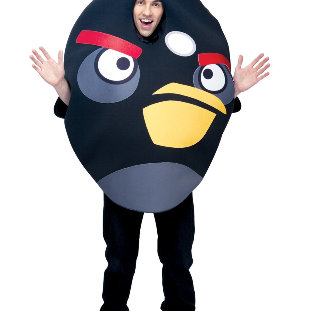 Angry Birds Black One Size Adult - YuppyCollections