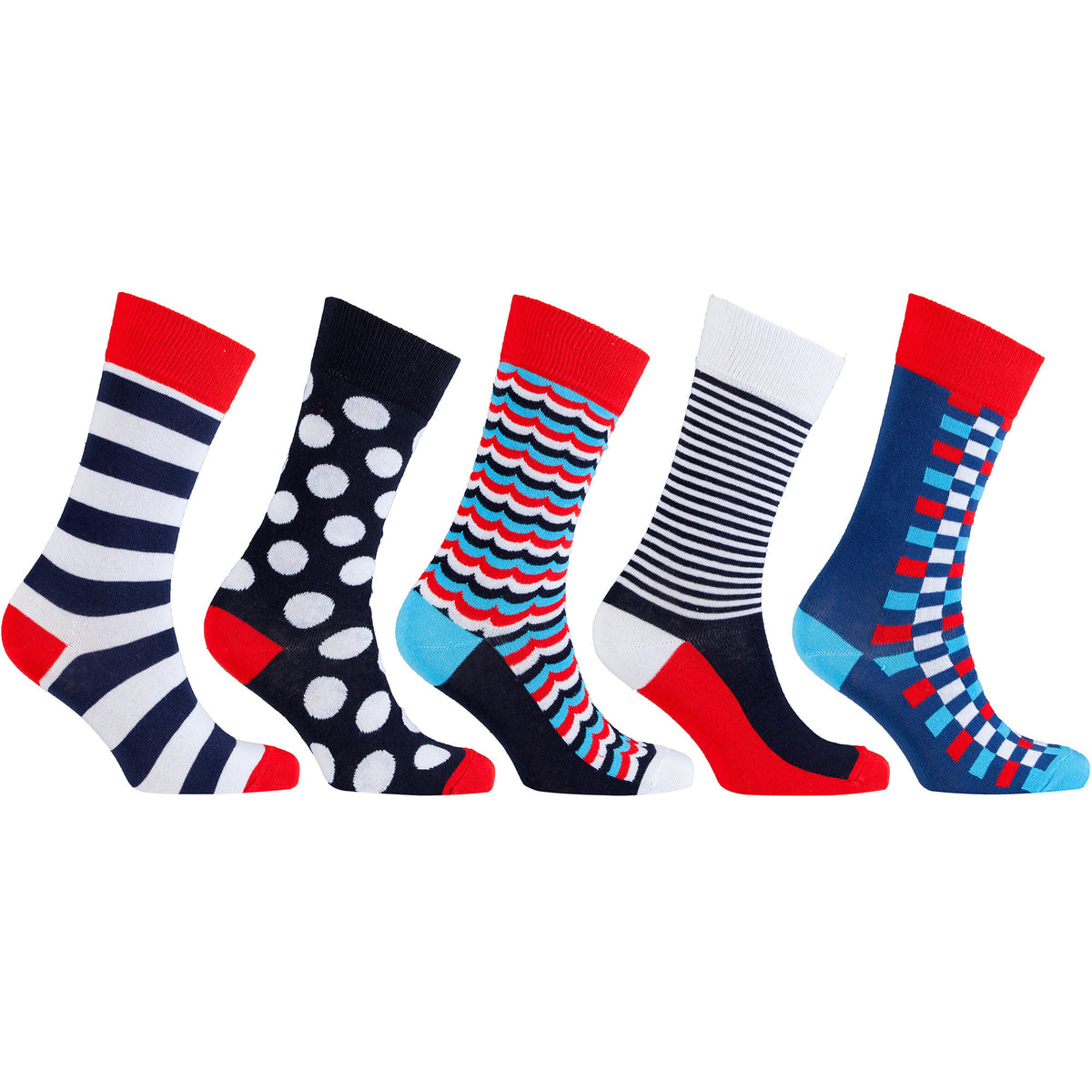 Men's 5-Pair Cool Mix Socks-3045 - YuppyCollections