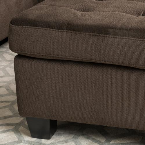 Gable Chocolate Fabric Sectional SetGable Chocolate Fabric Sectional Set - YuppyCollections