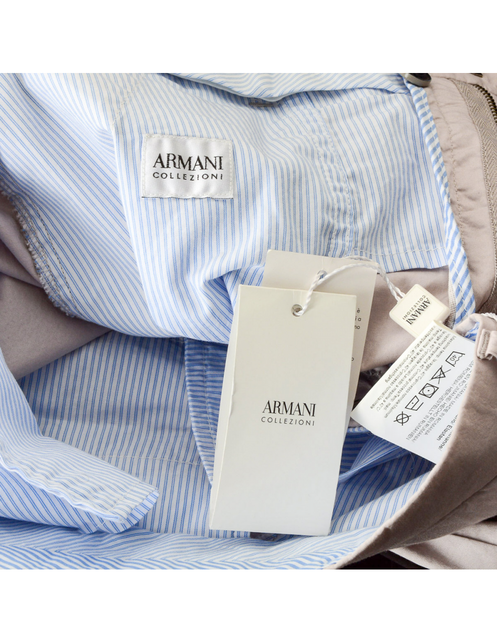 Armani Collezioni Mens Pants Grey - YuppyCollections