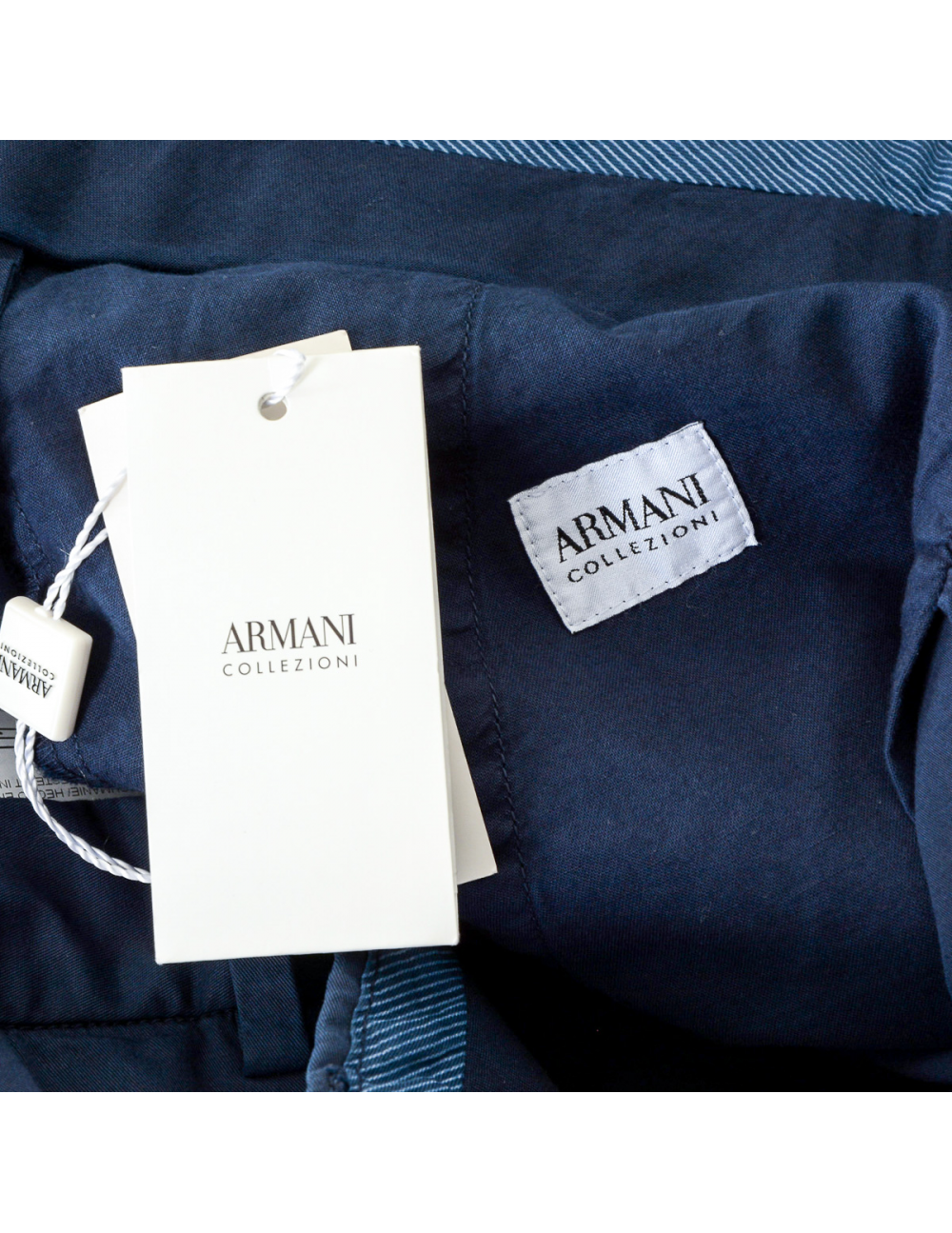 Armani Collezioni Mens Pants Dark Blue - YuppyCollections