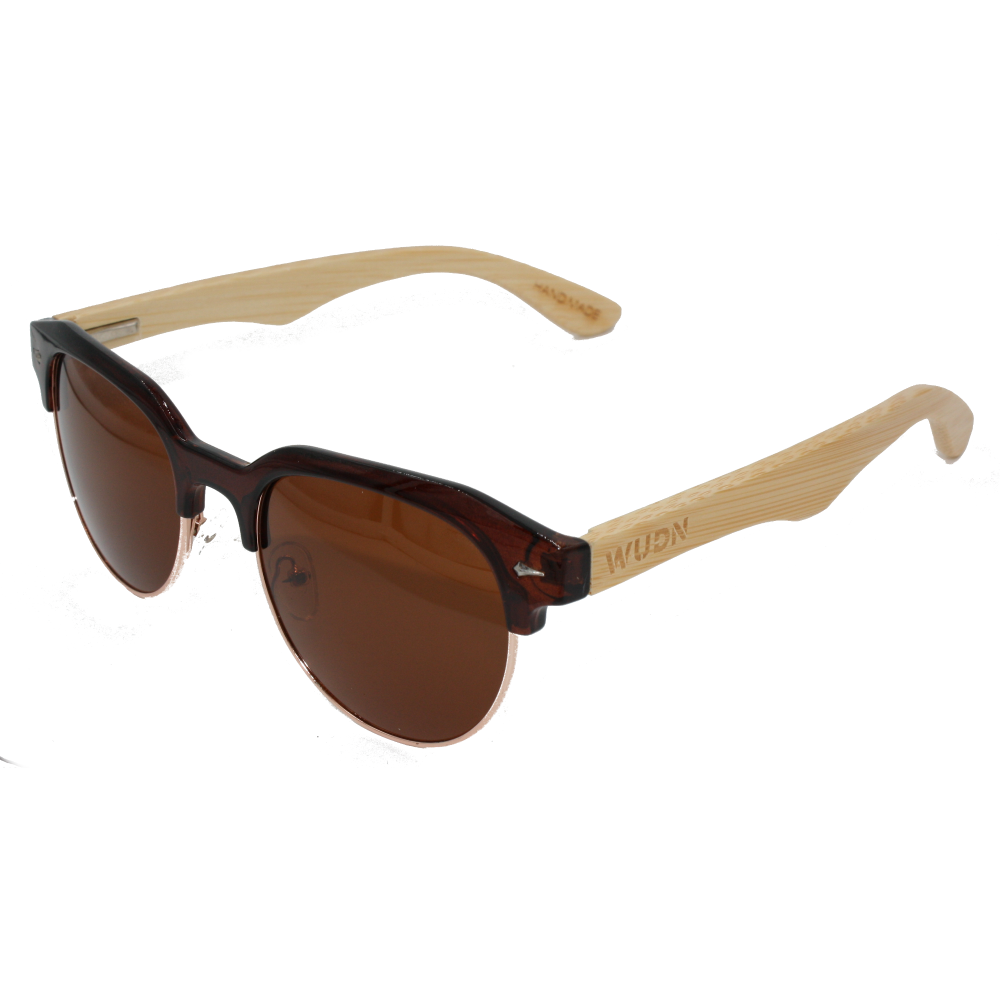 Men & Women's Round Bamboo Vintage Sunglasses - Polarized Lenses - YuppyCollections