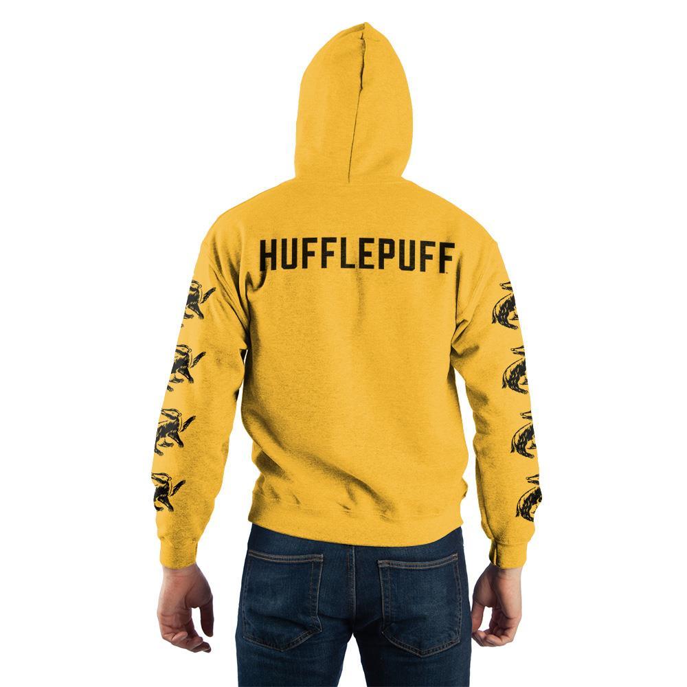 Harry Potter Hufflepuff Quidditch Pullover Hooded Sweatshirt - YuppyCollections