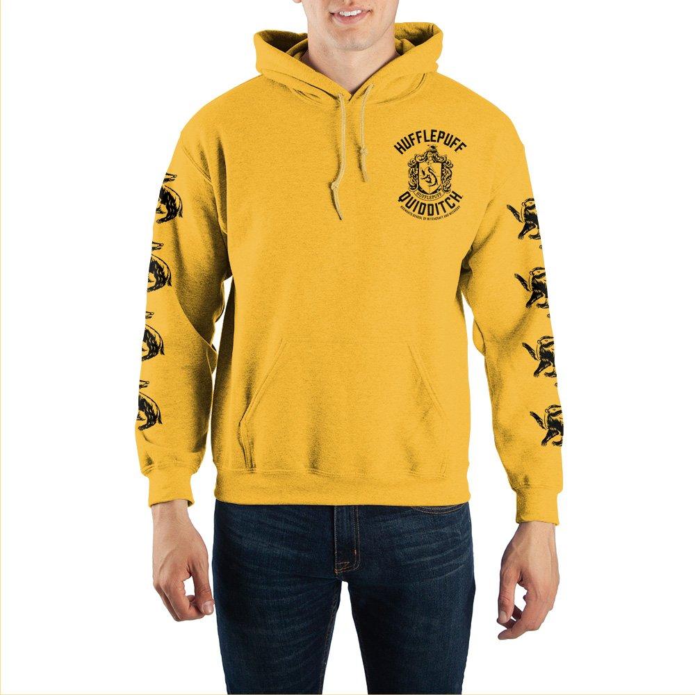 Harry Potter Hufflepuff Quidditch Pullover Hooded Sweatshirt - YuppyCollections