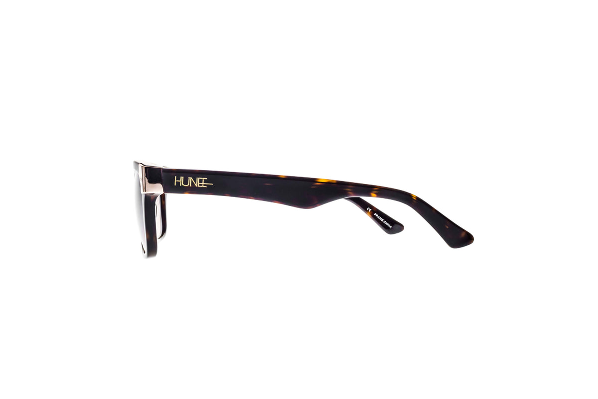 Shiny Tortoise with Rose Gold Metal Wayfarers - YuppyCollections