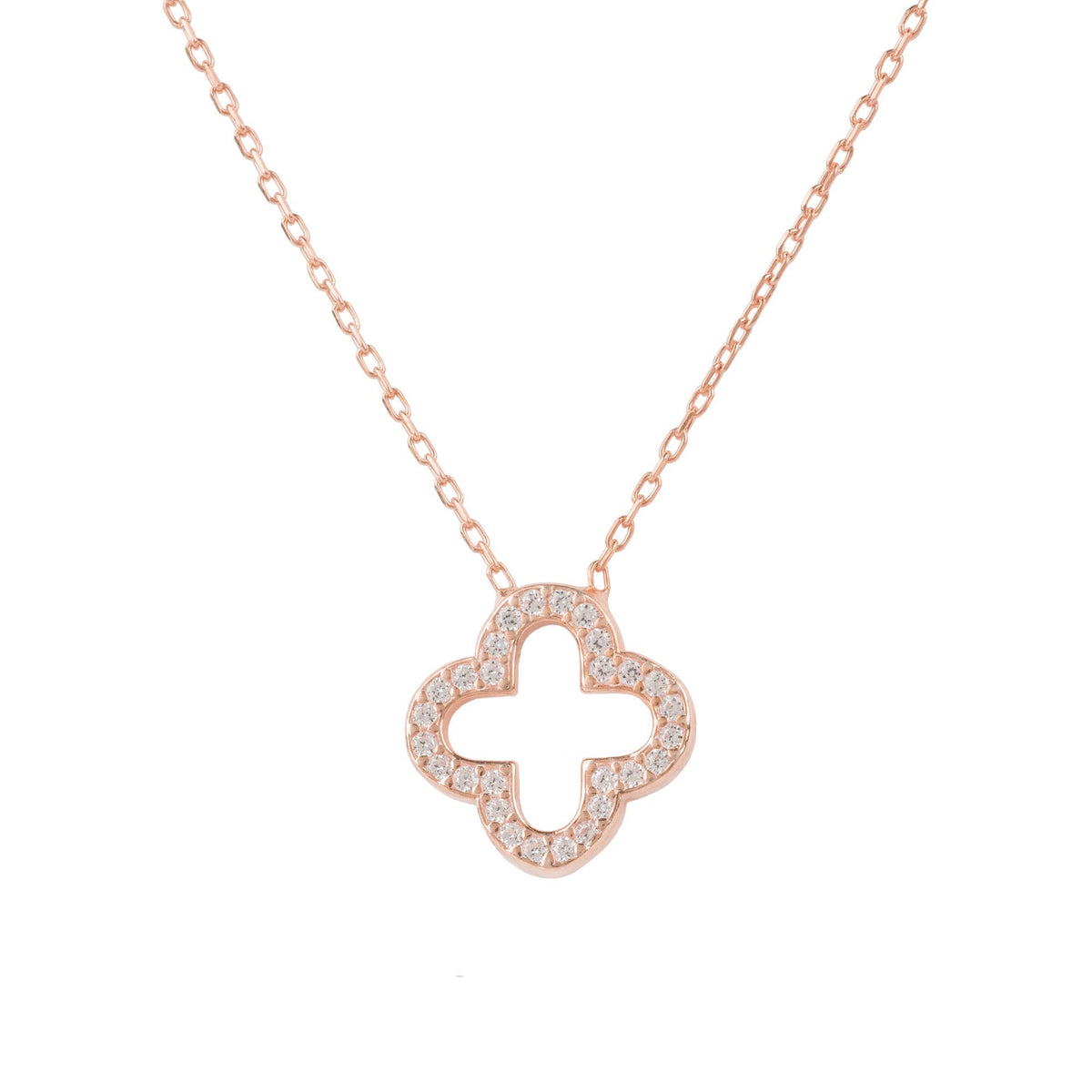 Open Clover Pendant Necklace - YuppyCollections